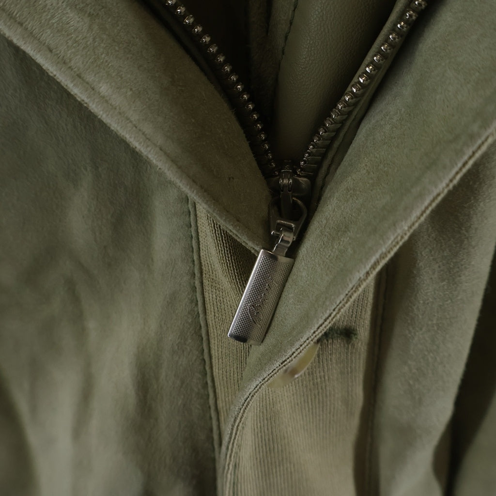 Brioni(ブリオーニ) Zip Up Jacket スエード ジップアップ ジャケット カーキ