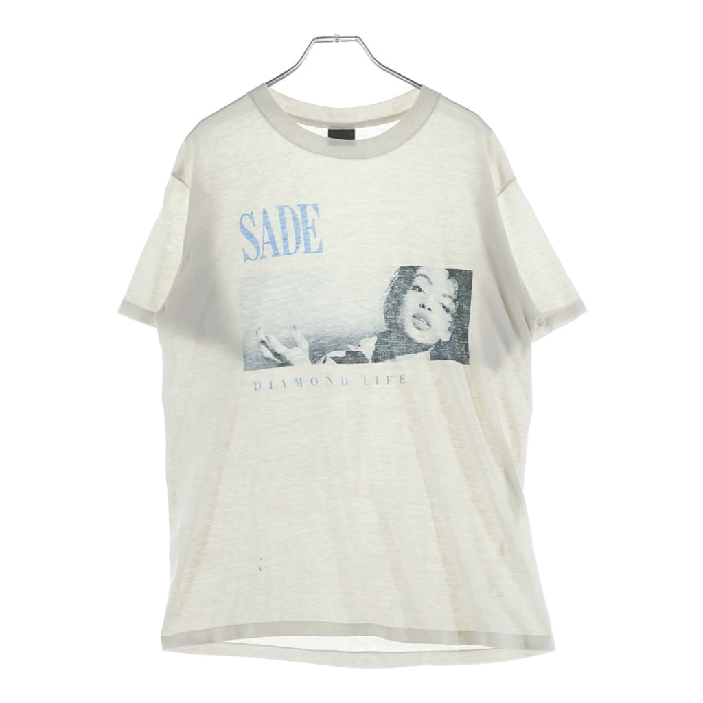 VINTAGE(ヴィンテージ) 80s SADE DIAMOND LIFE シャーデー ダイアモンドライフ 半袖プリントTシャツ カットソー ホワイト