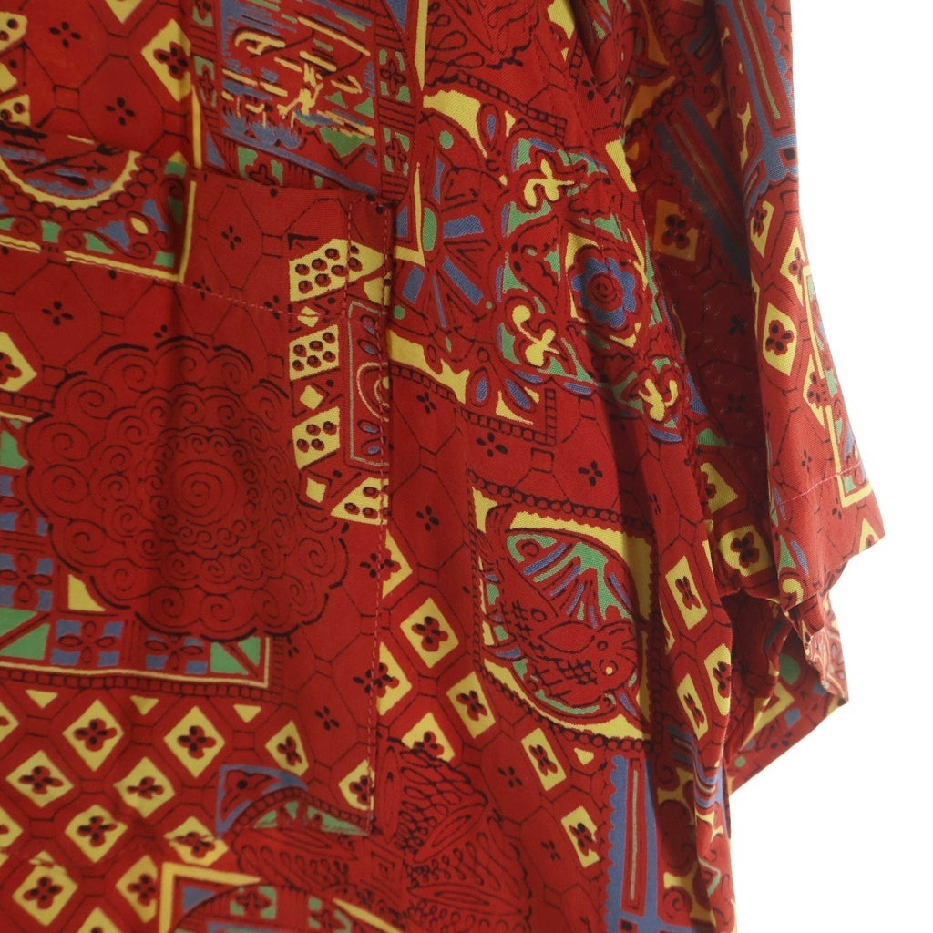 VINTAGE(ヴィンテージ) 50s Hawaiian Shirt ハワイアンシャツ 半袖シャツ アロハシャツ バンダナ柄 レッド
