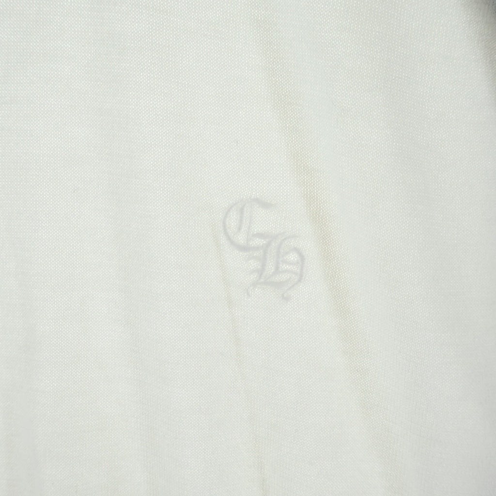 CHROME HEARTS(クロムハーツ) Y NOT CRS PATCH トリプルクロスパッチ付き 長袖ラグランTシャツ カットソー ホワイト/ブラック