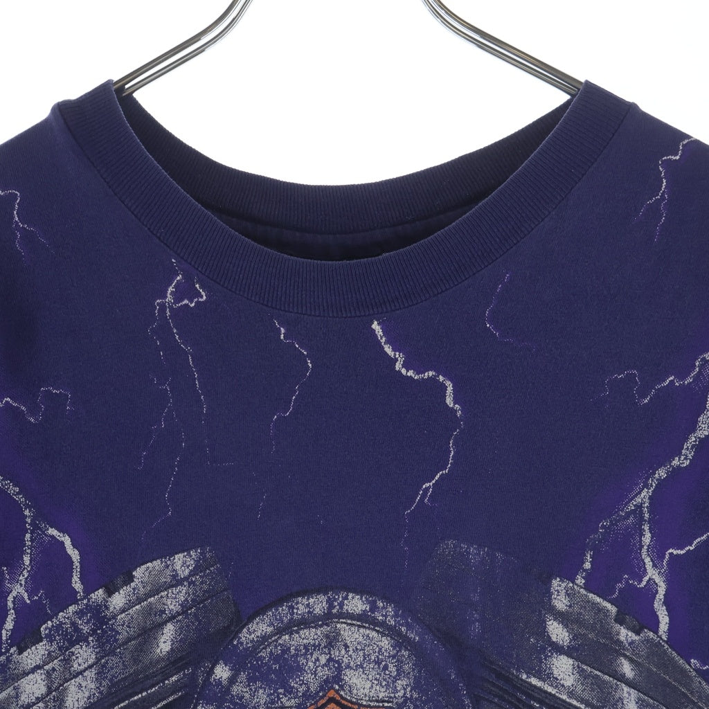 HARLEY DAVIDSON(ハーレーダビッドソン) 90s VINTAGE THUNDER & LIGHTNING ヴィンテージ 半袖Tシャツ カットソー パープル