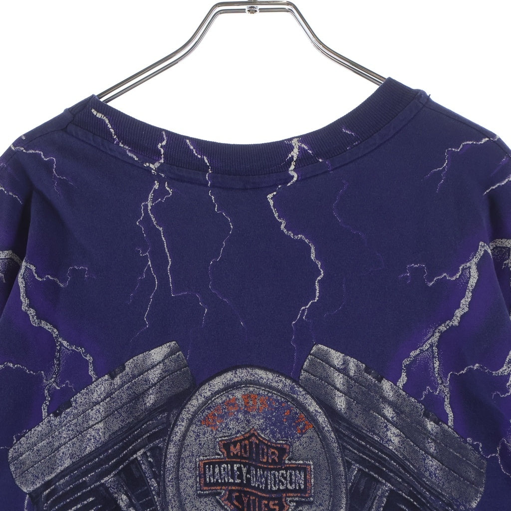 HARLEY DAVIDSON(ハーレーダビッドソン) 90s VINTAGE THUNDER & LIGHTNING ヴィンテージ 半袖Tシャツ カットソー パープル