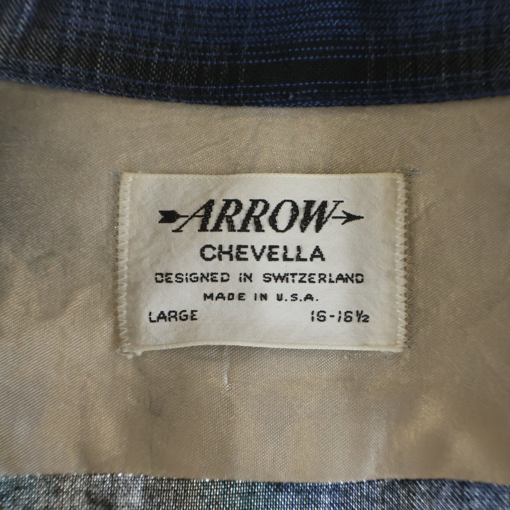 VINTAGE(ヴィンテージ) 60s ARROW アロー オンブレチェック シャツ ブルーブラウン