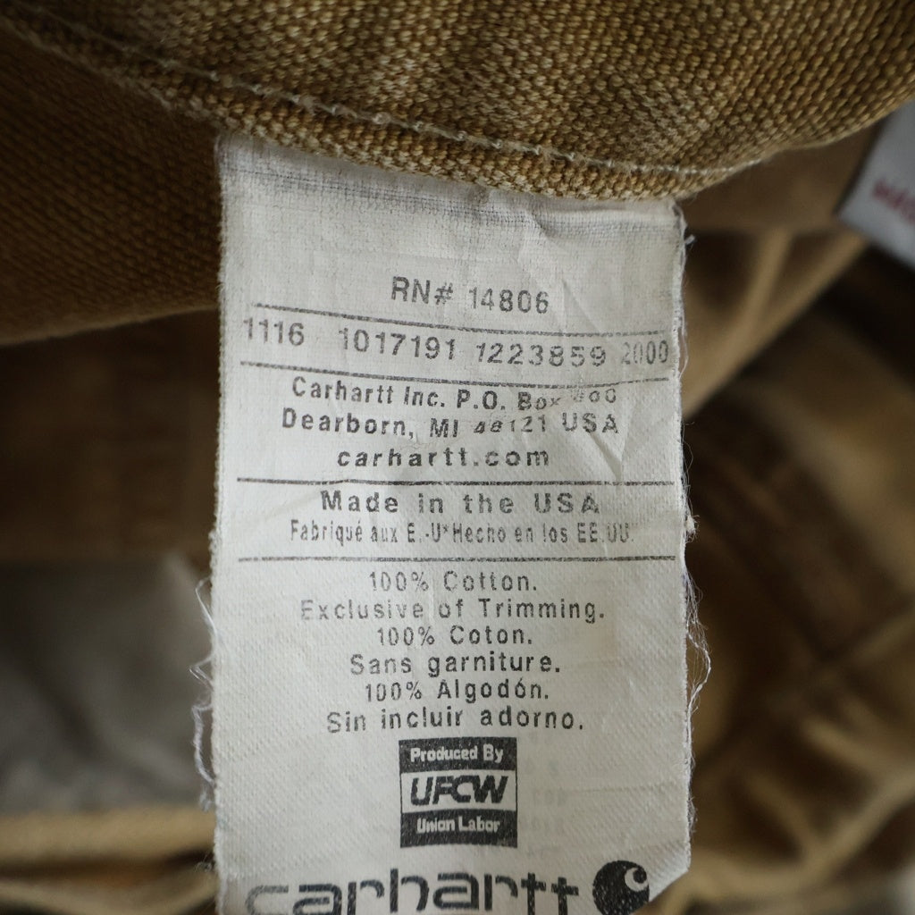 CARHARTT(カーハート) DOUBLE KNEE CARPENTER DUCK PANTS B136 BRN ダブルニー カーペンター ダックパンツ ブラウン