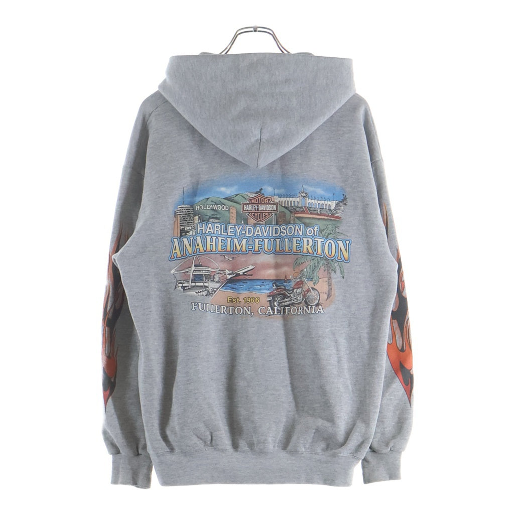 HARLEY DAVIDSON(ハーレーダビッドソン) 00s FLAMES ZIPUP HOODIE 袖 