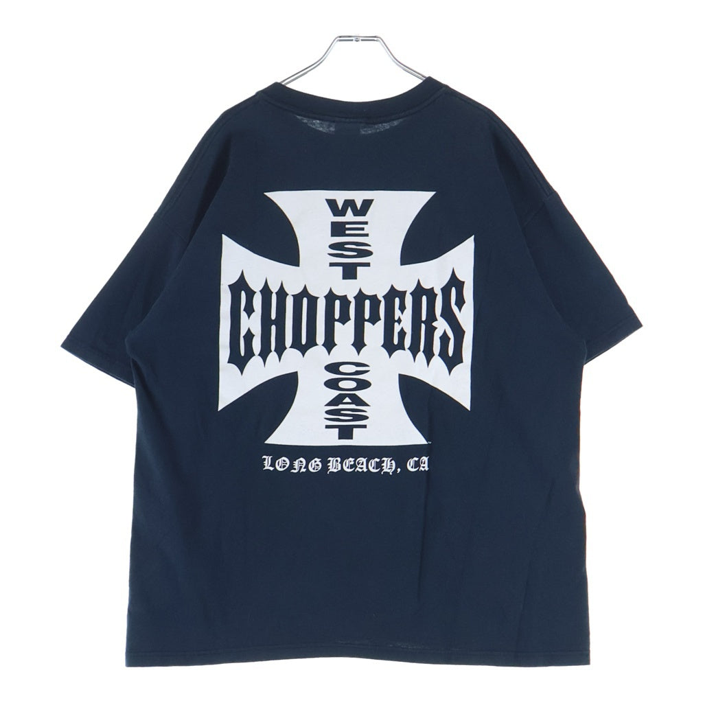 VINTAGE(ヴィンテージ) 90s WEST COAST CHOPPERS SS TEE ANVILボディ ウエストコーストチョッパーズ アイアンクロスプリント 半袖Tシャツ ブラック