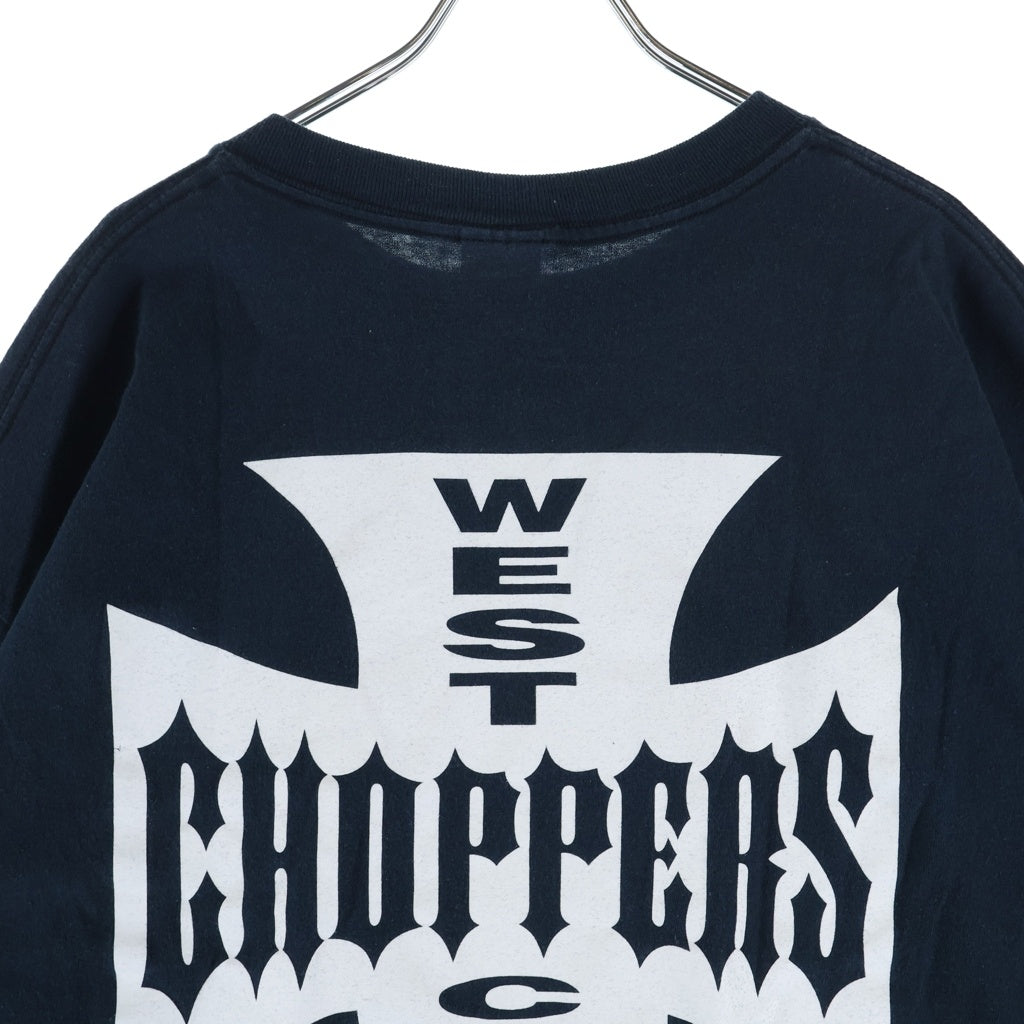 VINTAGE(ヴィンテージ) 90s WEST COAST CHOPPERS SS TEE ANVILボディ ウエストコーストチョッパーズ アイアンクロスプリント 半袖Tシャツ ブラック
