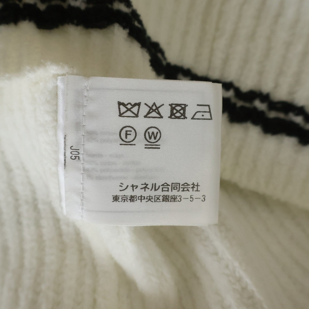 CHANEL(シャネル) ライオンボタン コットンニット テーラード型ジャケット P74239 ホワイト レディース