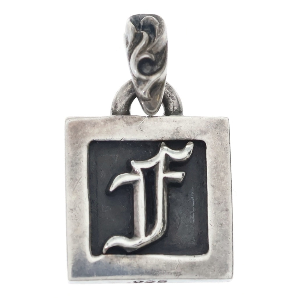 CHROME HEARTS(クロムハーツ) FRAMED LETTER BLOCK F フレームド レターブロック Rアルファベットチャーム ペンダントトップ シルバー