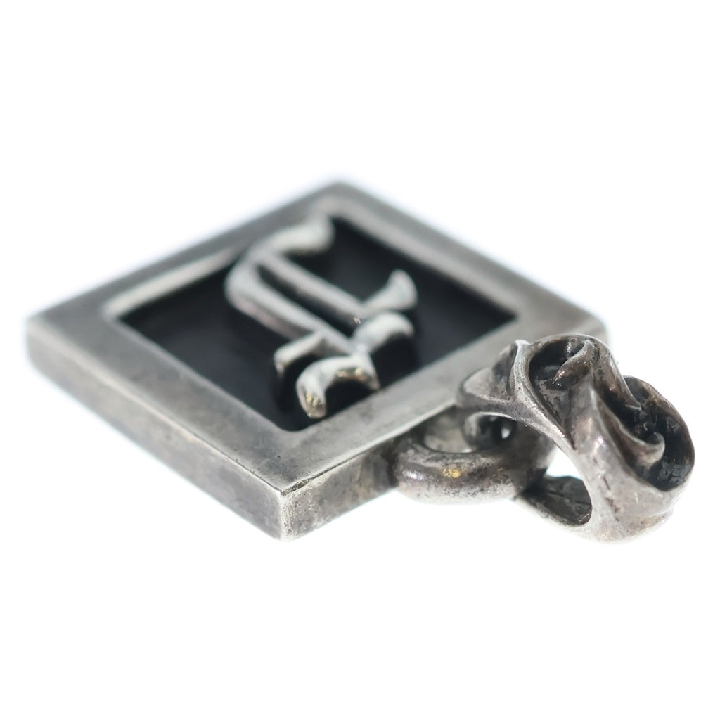 CHROME HEARTS(クロムハーツ) FRAMED LETTER BLOCK F フレームド レターブロック Rアルファベットチャーム ペンダントトップ シルバー