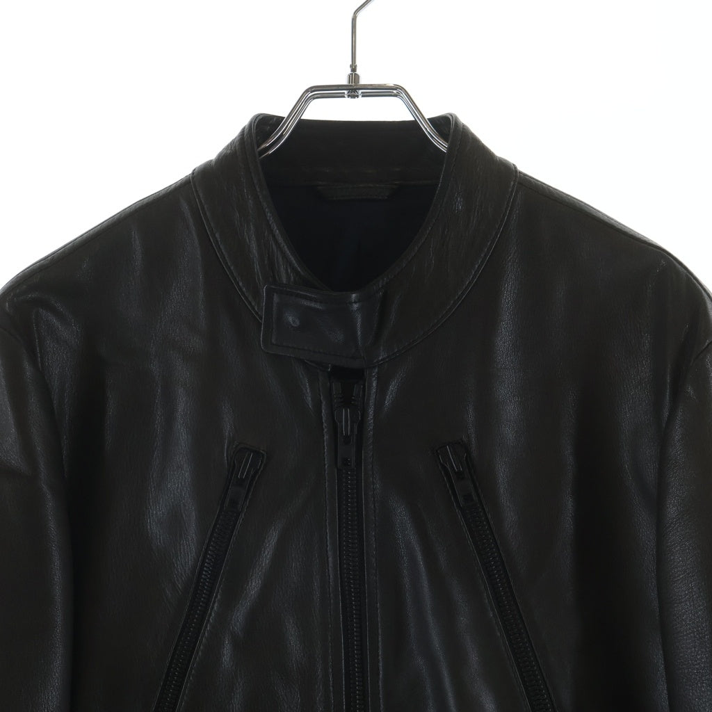 Maison Martin Margiela(メゾンマルタンマルジェラ) 14 10SS Archive ここのえ期 5Zip Leather Jacket ハの字 レザーライダースジャケット ブラック
