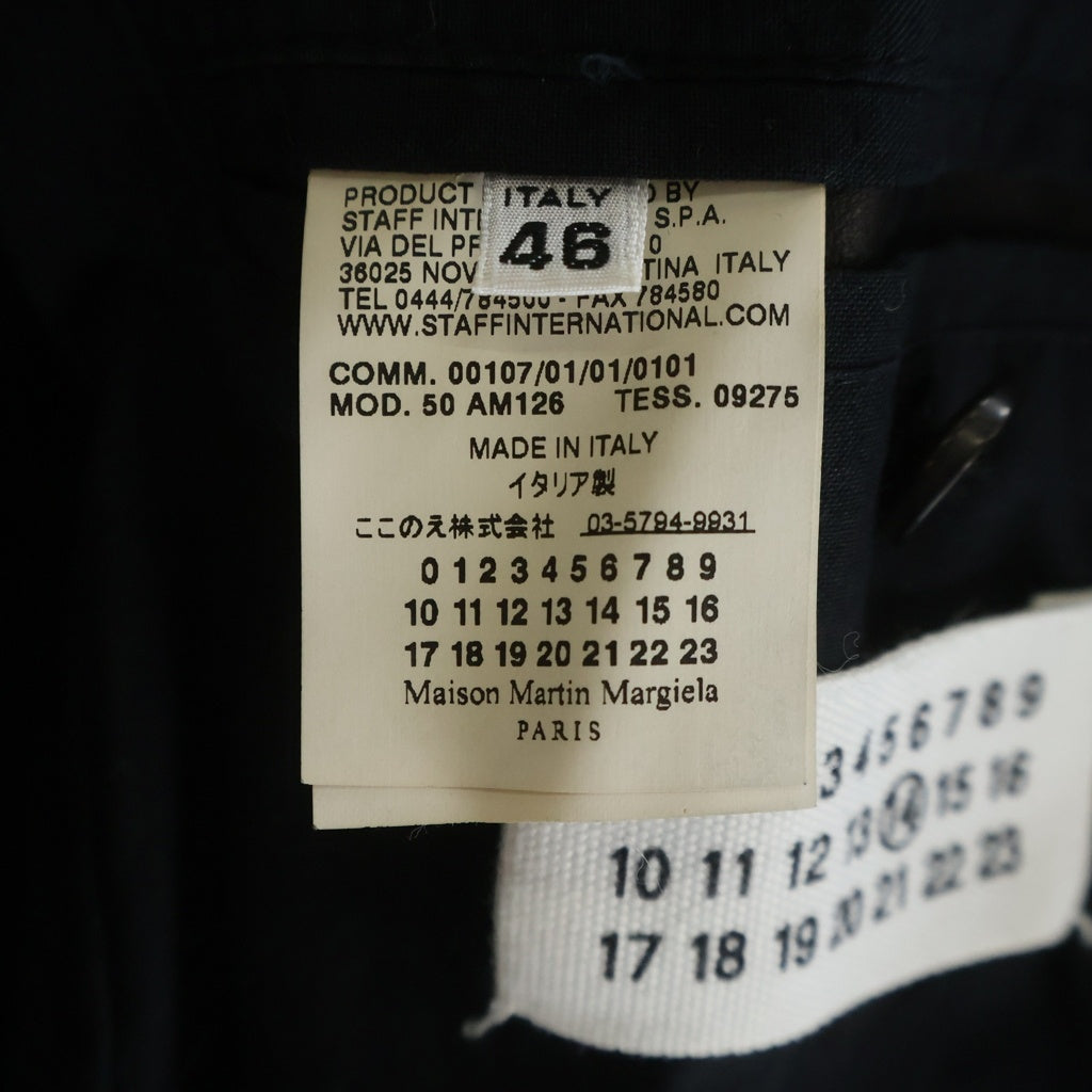 Maison Martin Margiela(メゾンマルタンマルジェラ) 14 10SS Archive ここのえ期 5Zip Leather Jacket ハの字 レザーライダースジャケット ブラック