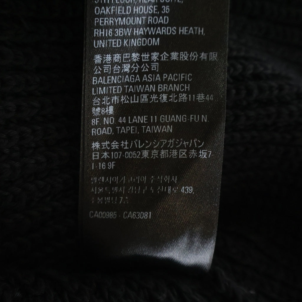 BALENCIAGA(バレンシアガ) Oversized Cropped Ribbed Wool-blend Turtleneck Knit タートルネックニット 長袖セーター ブラック 682002 T3227