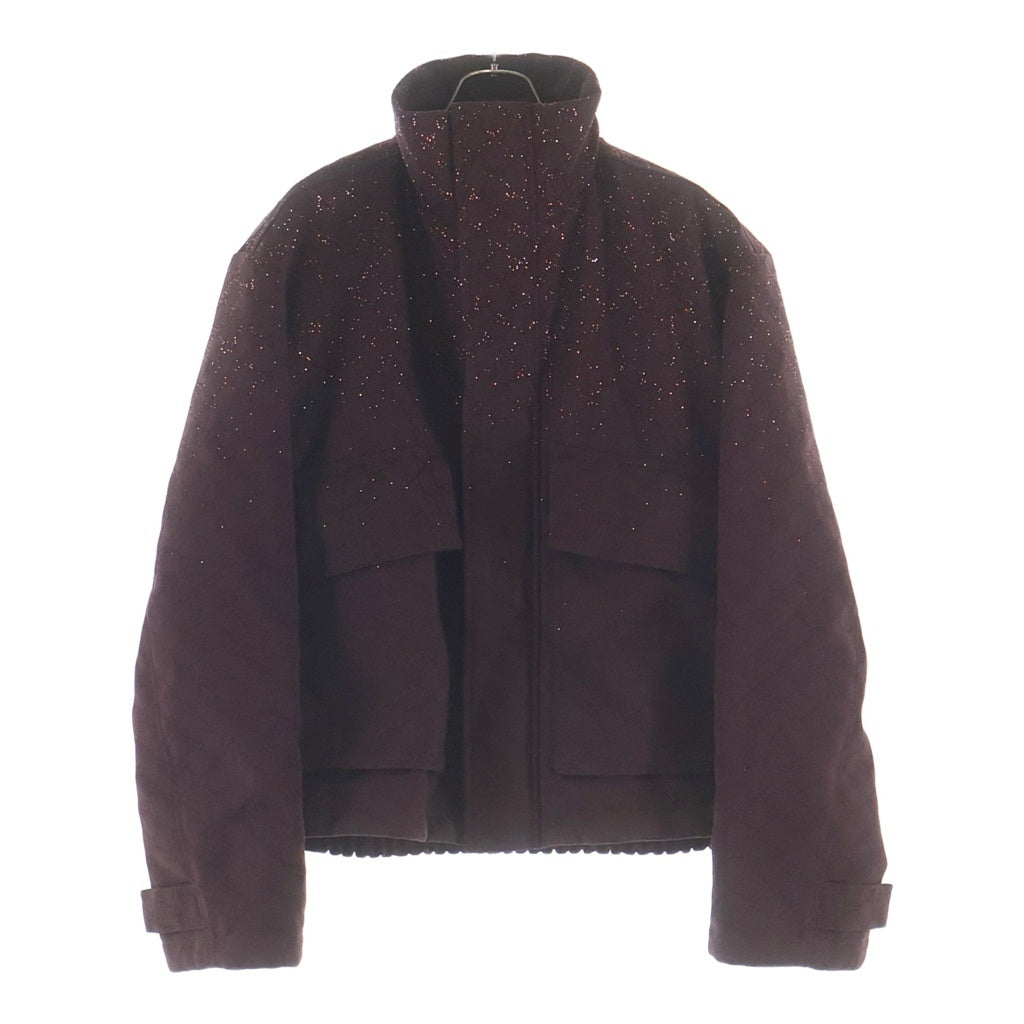 GUCCI(グッチ) GG Fabric Padded Jacket 852739 ZKU09 GGスパンコール総柄 パデッドジップアップジャケット ボルドー