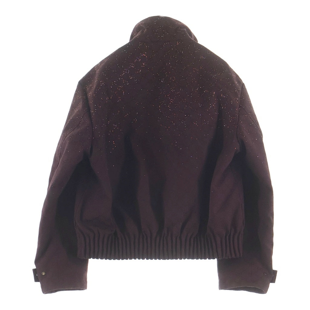 GUCCI(グッチ) GG Fabric Padded Jacket 852739 ZKU09 GGスパンコール総柄 パデッドジップアップジャケット ボルドー