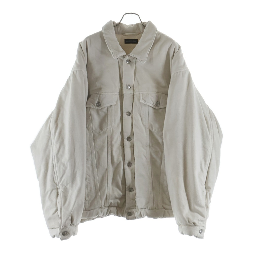 BALENCIAGA バレンシアガ OVERSIZED PADDED DENIM JACKET 681689 TNW03 オーバーサイズ パデッド デニムジャケット ホワイト BALENCIAGA(バレンシアガ) OVERSIZED PADDED DENIM JACKET 681689