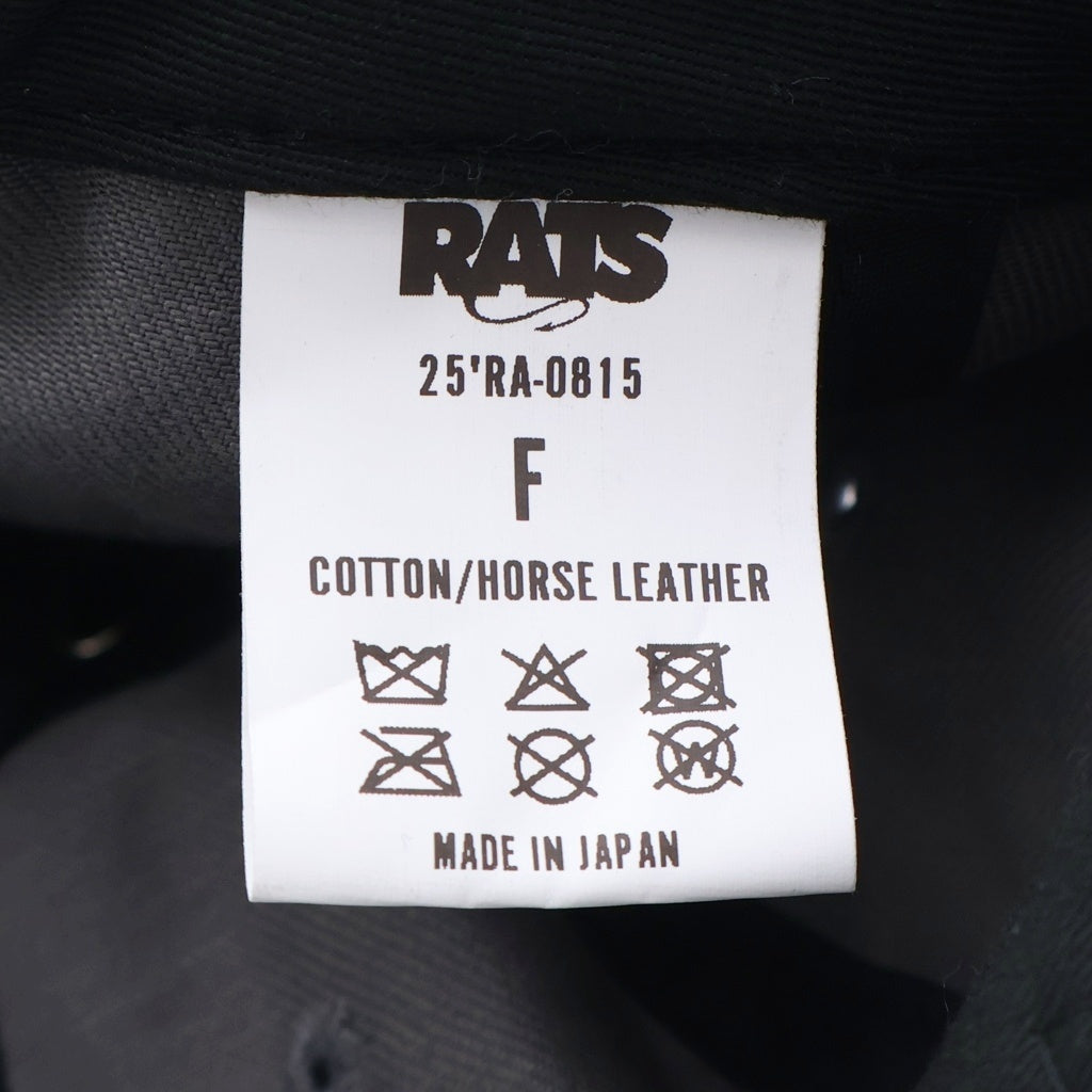 RATS(ラッツ) HORSE LEATHER COMBI DAD CAP ホース レザー コンビ ダッド キャップ 帽子 グレー25RA-0815