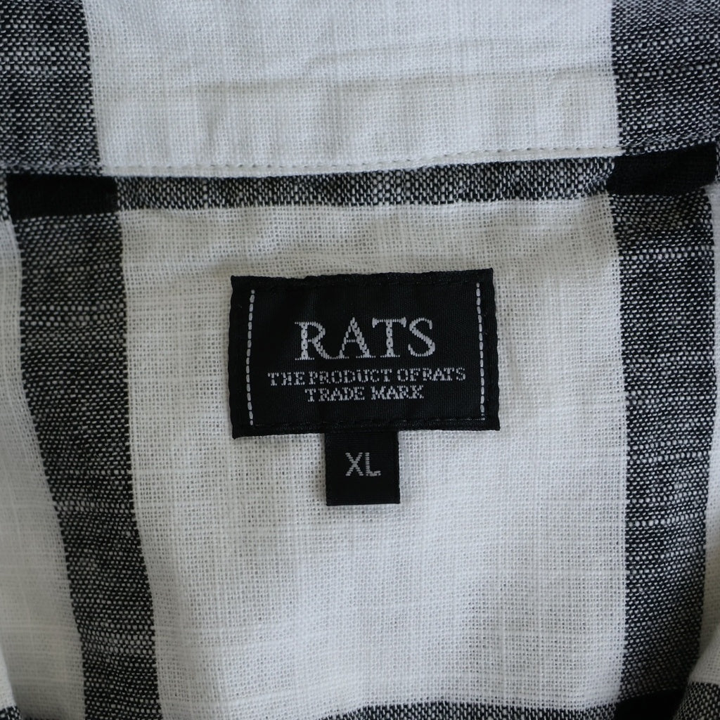 RATS(ラッツ) WIND PEN CHECK SHIRT 長袖 チェックシャツ ホワイト 25RS-0408