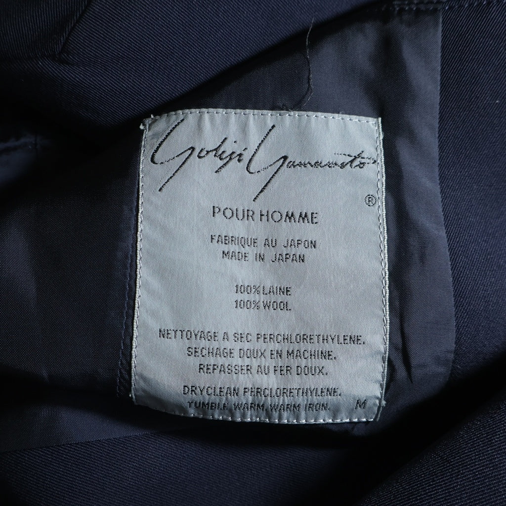 Yohji Yamamoto POUR HOMME(ヨウジヤマモト プールオム) 90SS Archive 犬刺繍 3B Jacket Pants set up ジャケット テーパードパンツ セットアップ ネイビー