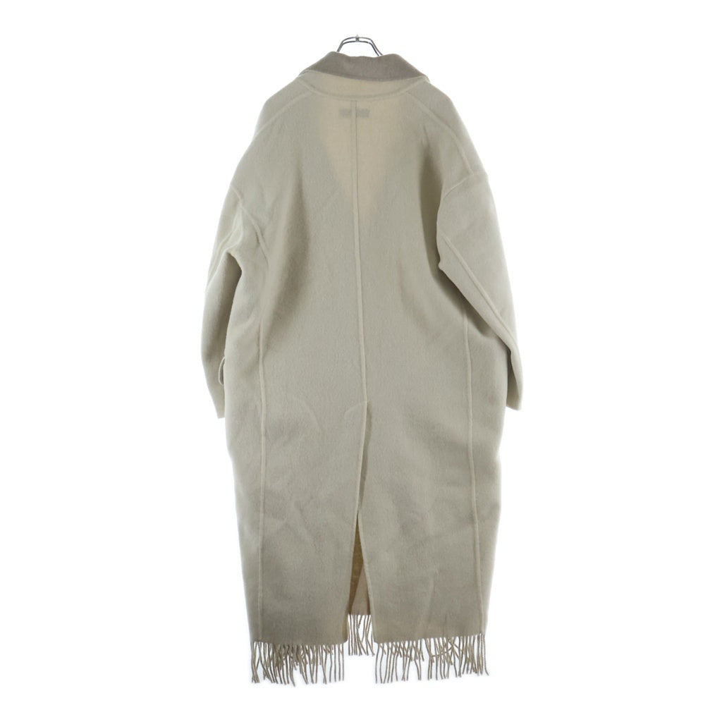 AMIRI(アミリ) 22AW 裾フリンジ ロングコート アイボリー/ベージュ レディース
