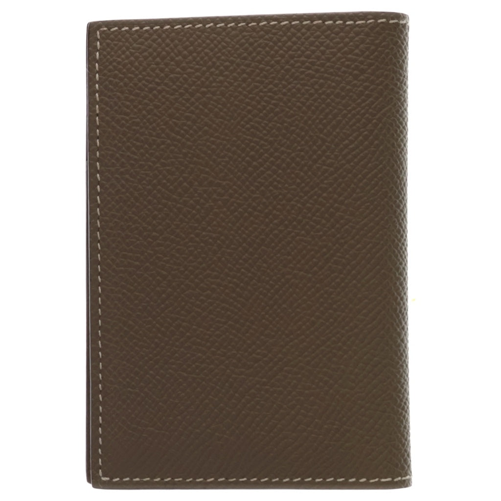 HERMES エルメス MC2ニュートン カードケース 名刺入れ パスケース レザー ダークブラウン 茶 □L刻印 HERMES（エルメス） MC2ニュートン カードケース 名刺入れ パスケース