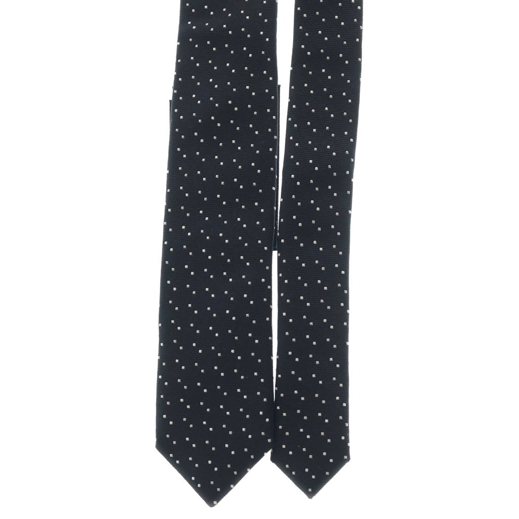 SAINT LAURENT PARIS(サンローランパリ) マイクロドット シルクネクタイ ブラック/ホワイト 643935 4Y002