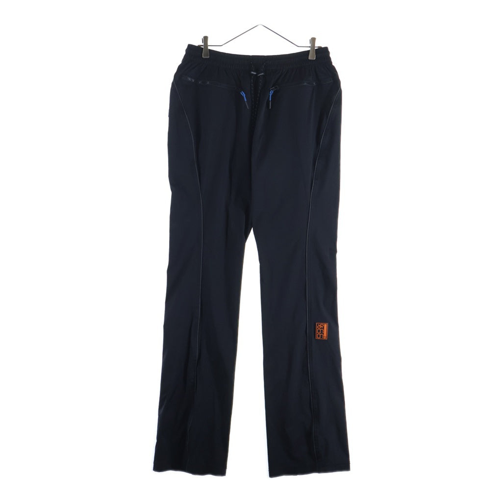 99%is(ナインティナインパーセントイズ) VOL.16 NN18-PT11 ZIP NYLON PANTS ジップデザイン ナイロンラバーロゴパンツ ブラック