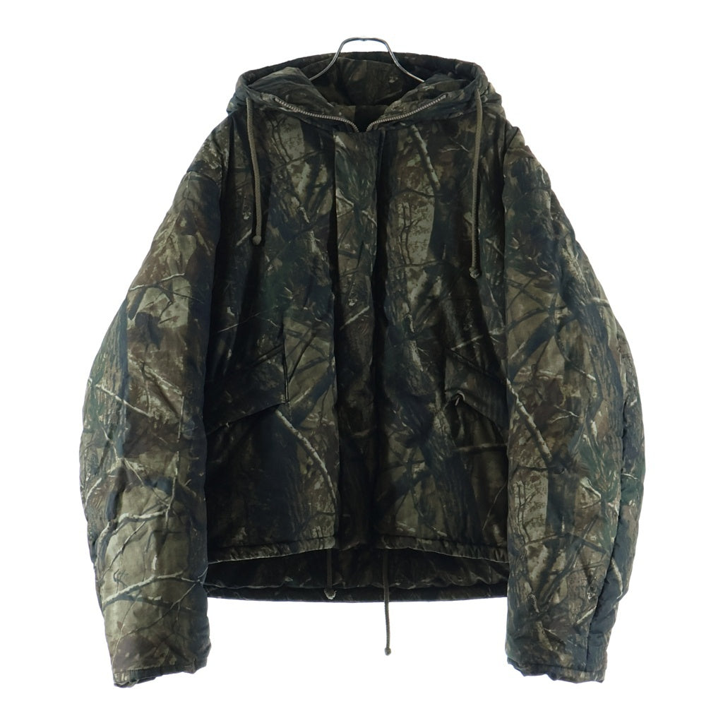 adidas YEEZY SEASON 5(イージー シーズンファイブ) カモフラージュ総柄 フーデッドショートパファージャケット ブラウン KW5U6163-O45