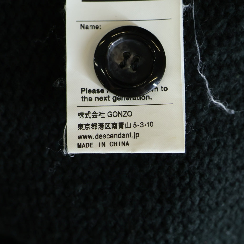 DESCENDANT(ディセンダント) NURSE KNIT CABLE CARDIGANG ナースニット 長袖カーディガン ブラック