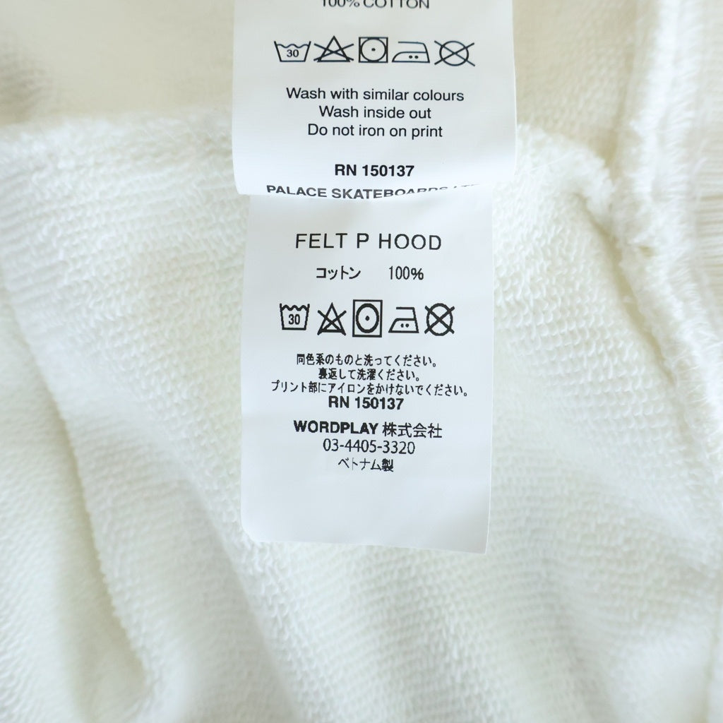 Palace Skateboards(パレススケートボーズ) FELT P HOOD フェルトPロゴ プルオーバーフーディー パーカー アイボリー