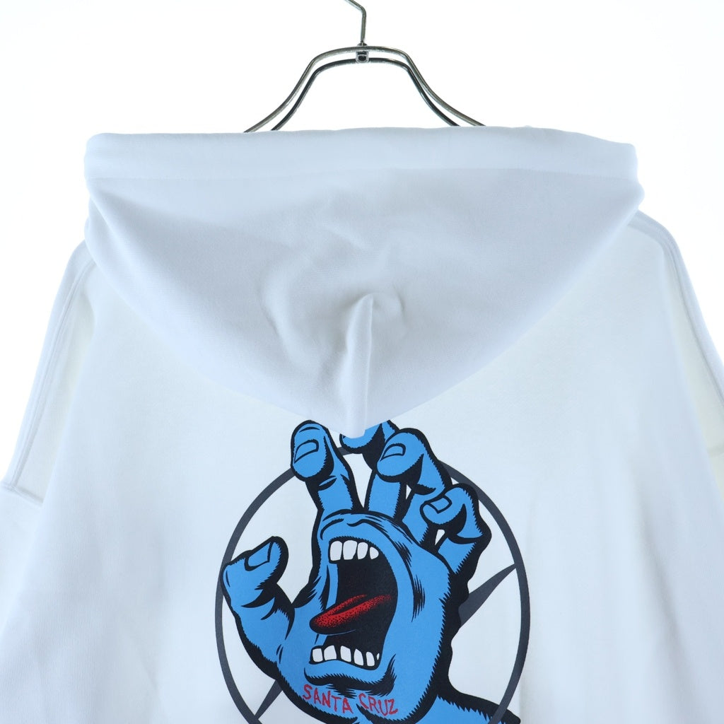 SEQUEL(シークエル) ×SANTA CRUZ×FRAGMENT HOODIE SQ-25AW-SCFCS-01 ×サンタクルーズ ×フラグメント プルオーバーフーディー パーカー ホワイト