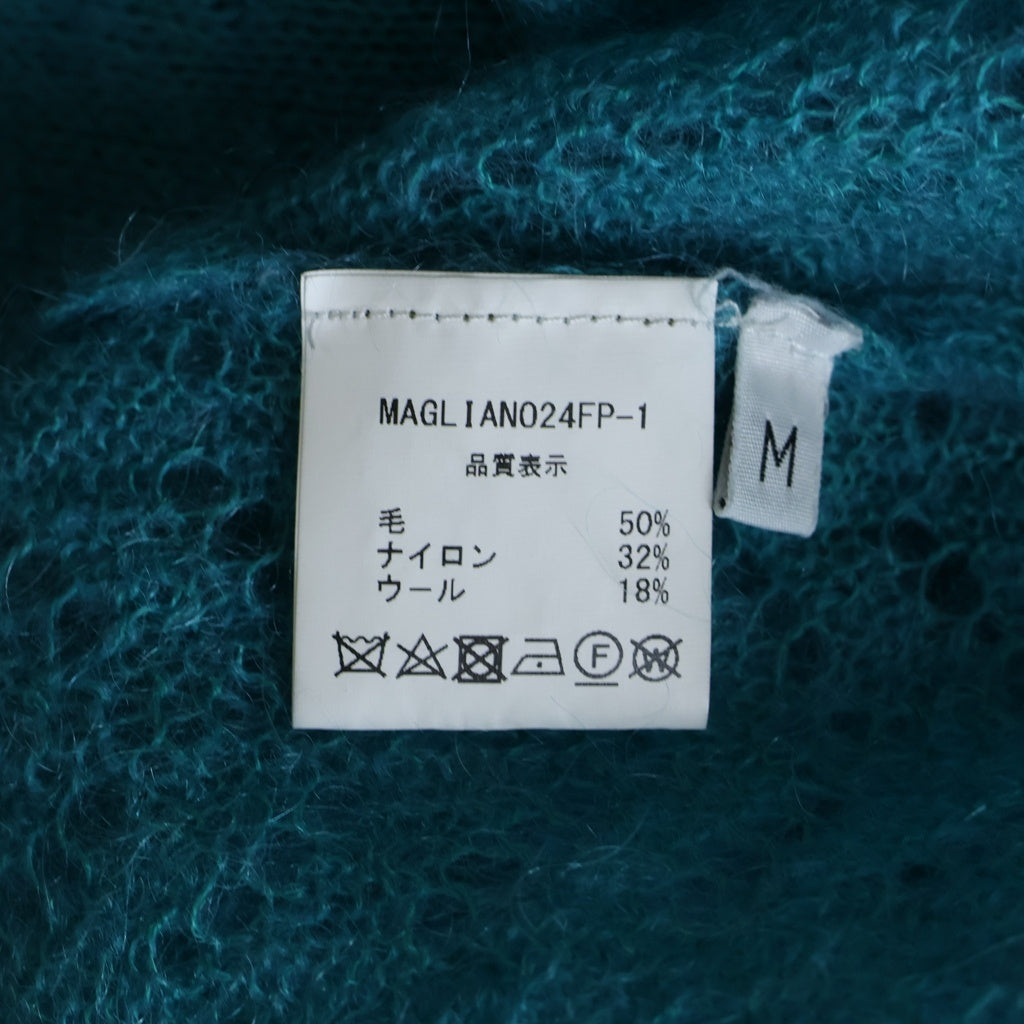 MAGLIANO(マリアーノ) LOGO 5B MOHAIR CARDIGANG MAGLIANO24FP-1 ロゴ モヘアカーディガン 長袖ニット ライトグリーン