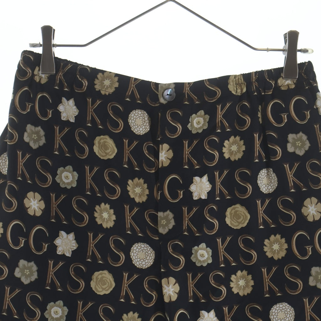 GUCCI(グッチ) KEN SCOTT SILK SHORT 649062 ZAGAR 総柄プリント シルクハーフパンツ ショーツ ブラック