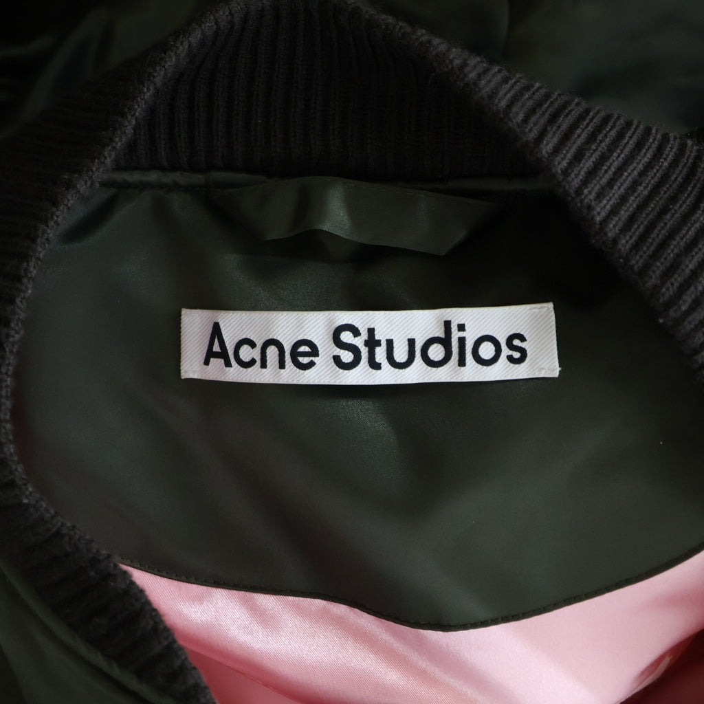 Acne Studios(アクネ ストゥディオズ) 中綿入り ブルゾン ボンバージャケット グリーン FN-MN-OUTW001129