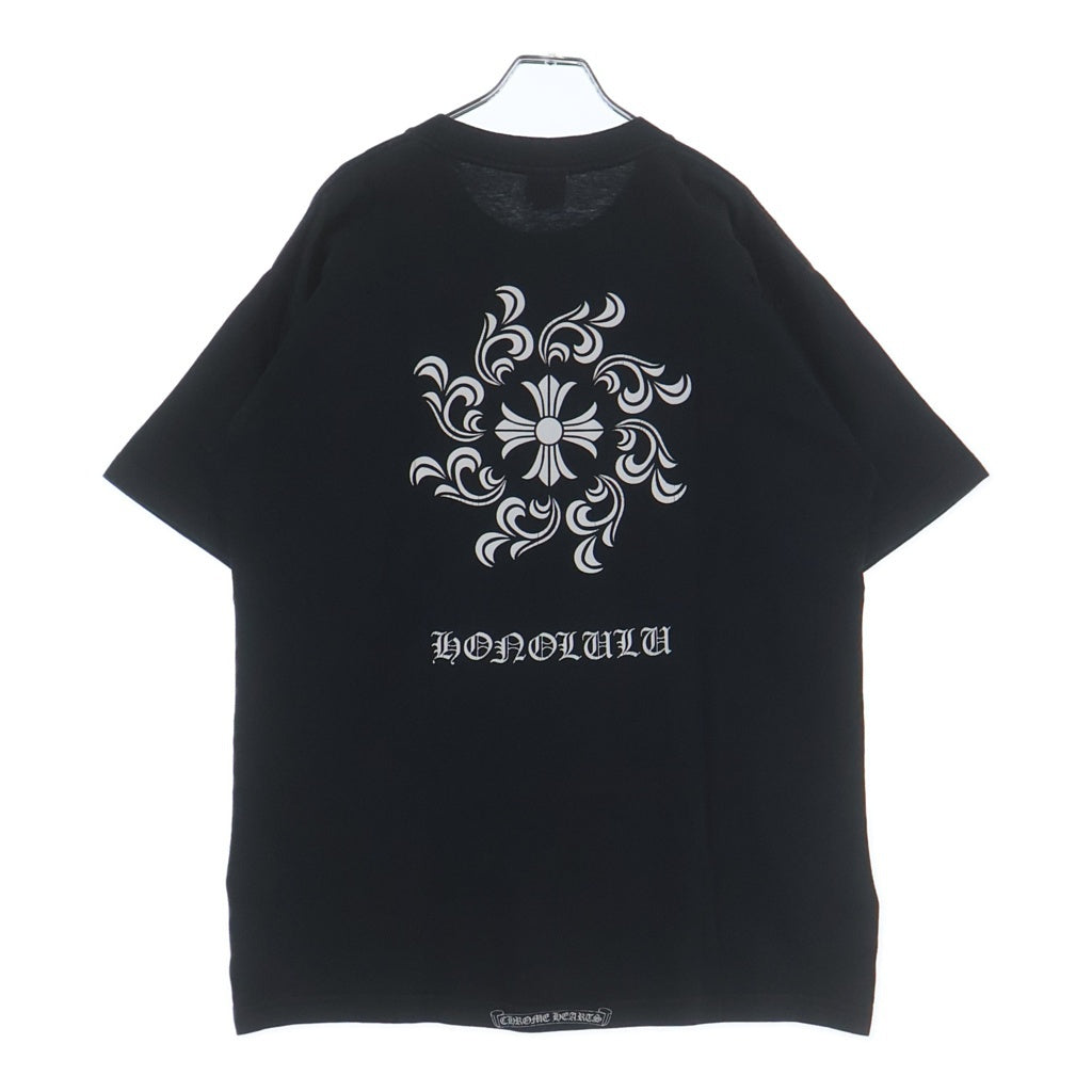 CHROME HEARTS(クロムハーツ) OLD エクスクルーシブ ホノルル ホースシュー 半袖Tシャツ カットソー 両面プリント ブラック