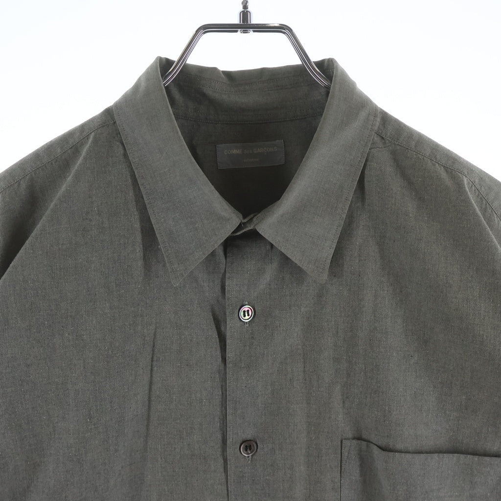COMME des GARCONS HOMME(コムデギャルソンオム) 98AW archive 田中オム ボタンアップ コットン 長袖シャツ アーカイブ グレー