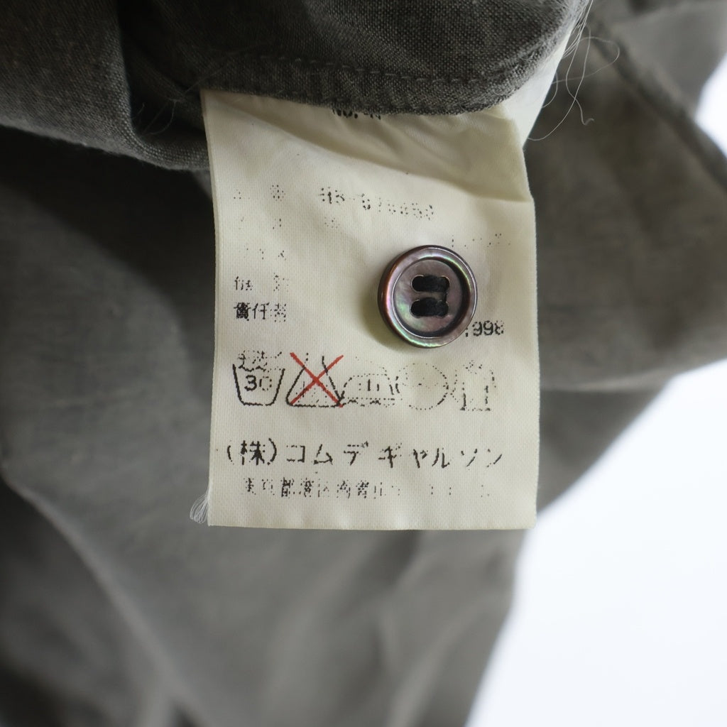 COMME des GARCONS HOMME(コムデギャルソンオム) 98AW archive 田中オム ボタンアップ コットン 長袖シャツ アーカイブ グレー
