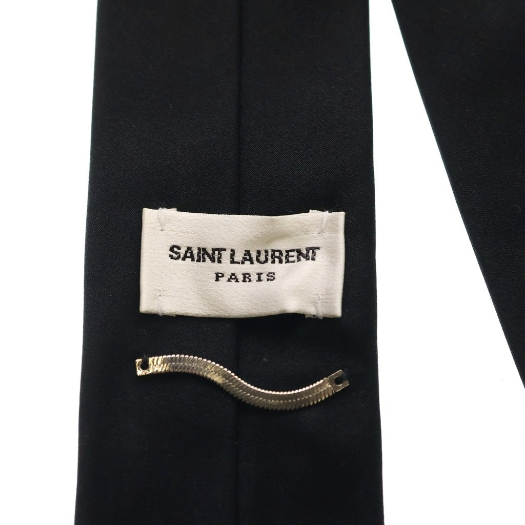 SAINT LAURENT PARIS(サンローランパリ) SILK NARROW TIE 747247 3Y011 シルク ナローネクタイ ブラック