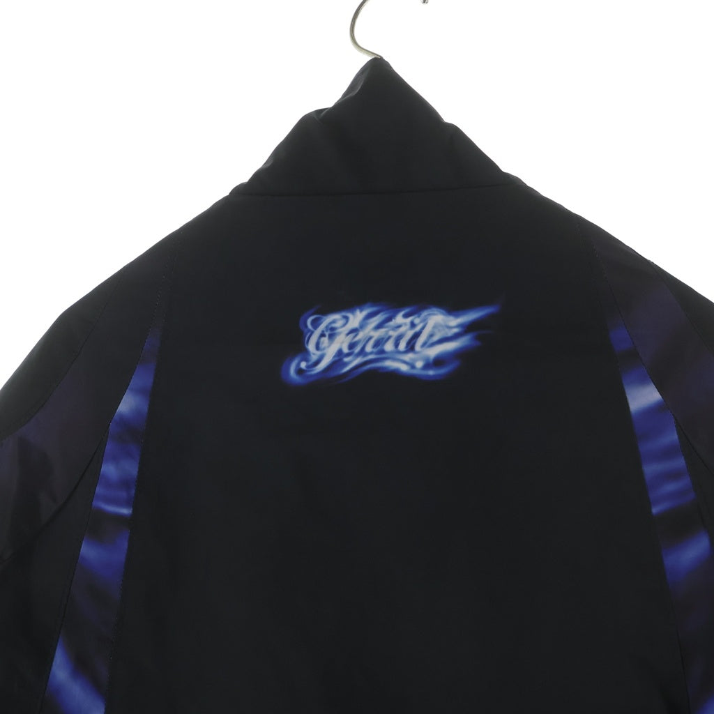 NO BRAND(ノーブランド) GERRIT JACOB NYLON TRACK JACKET ホース柄 ナイロントラックジャケット ブルー