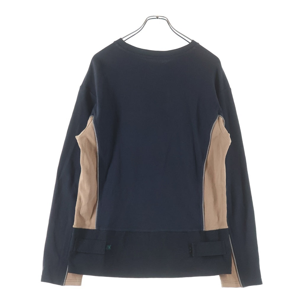 AFFIX(アフィックス) Docking L/S 切り替え ロングスリーブ 長袖Tシャツ クルーネック グレー