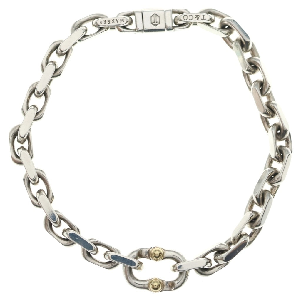 TIFFANY & Co.(ティファニー) 1837 メイカーズ ナローチェーンブレスレット シ コンビ Ag925 ルバー/ゴールド レディース