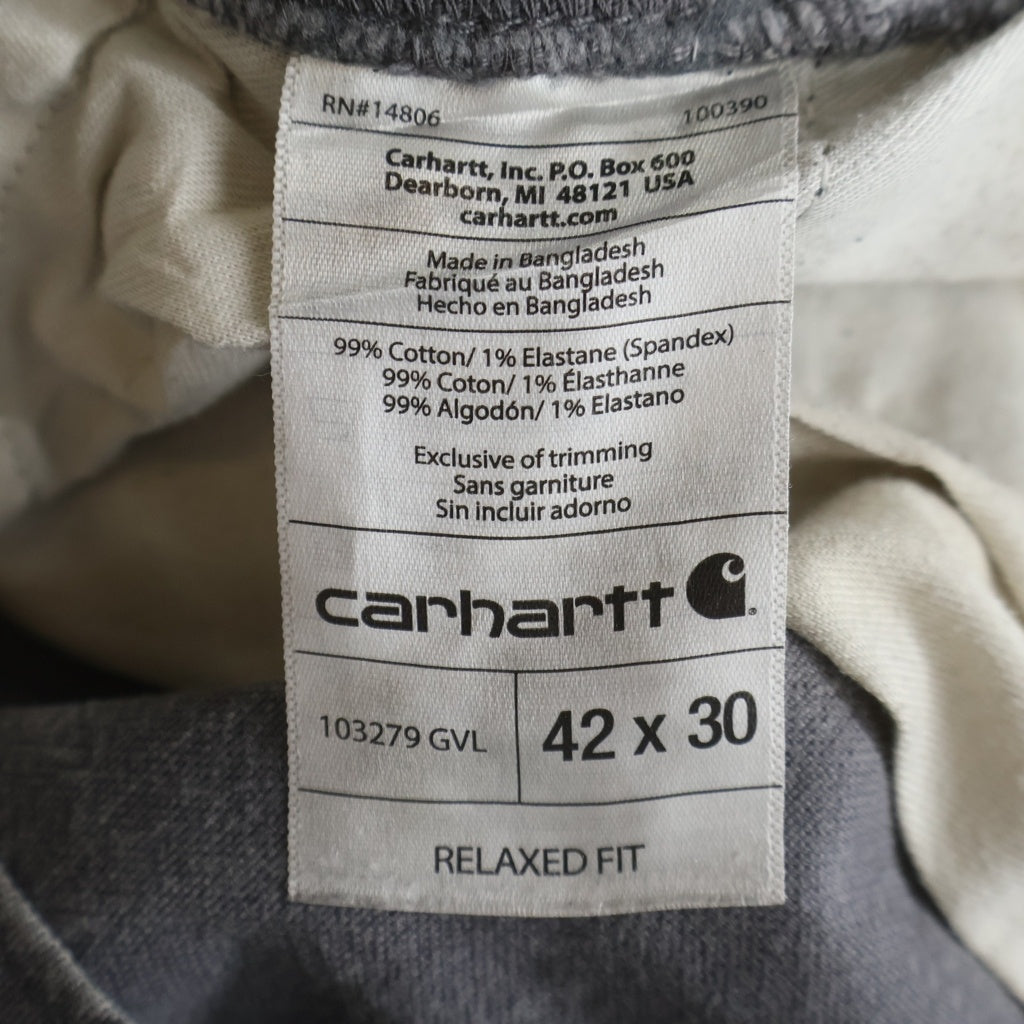 CARHARTT(カーハート) Rugged Flex Relaxed Fit ダックユーティリティワークパンツ グレー 103279GVL