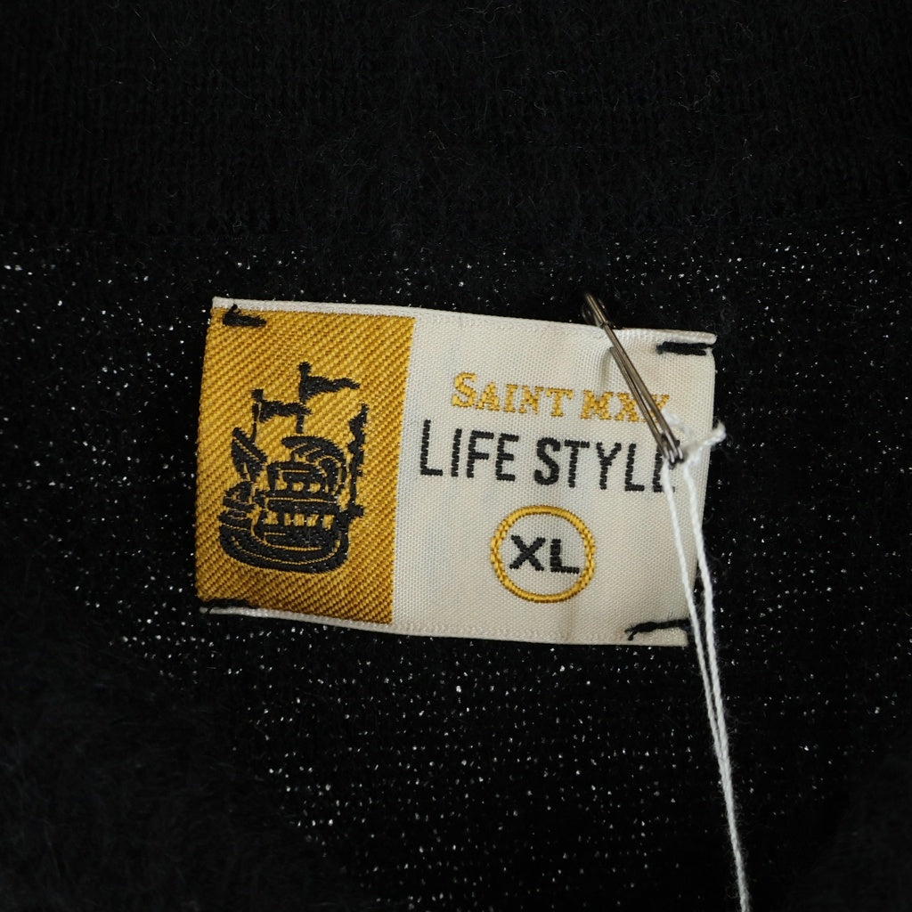 SAINT MICHAEL(セントマイケル) KNIT CARDIGAN LEOPARD レオパード柄ニットカーディガン SM-HR1-0000-073