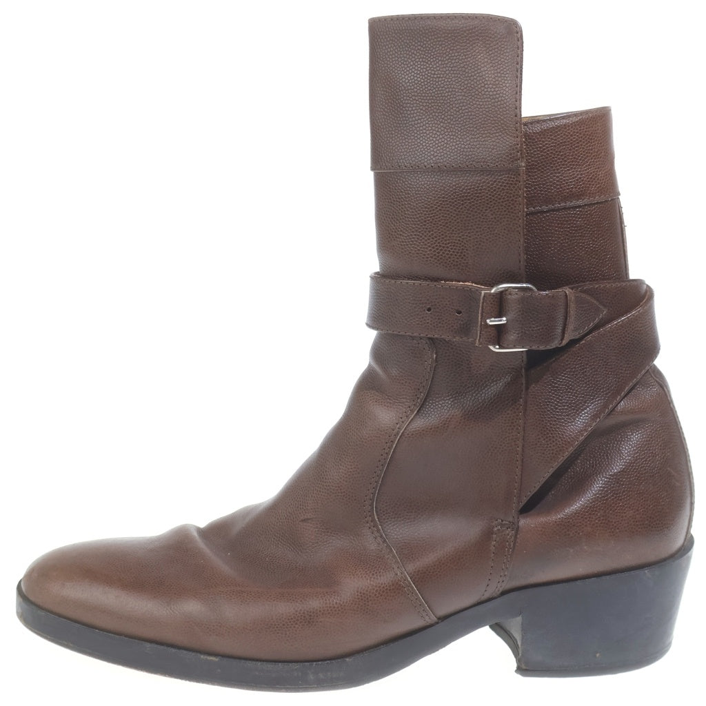 BALENCIAGA(バレンシアガ) Leather Boots レザー ジョニー ショートブーツ ブラウン 23793