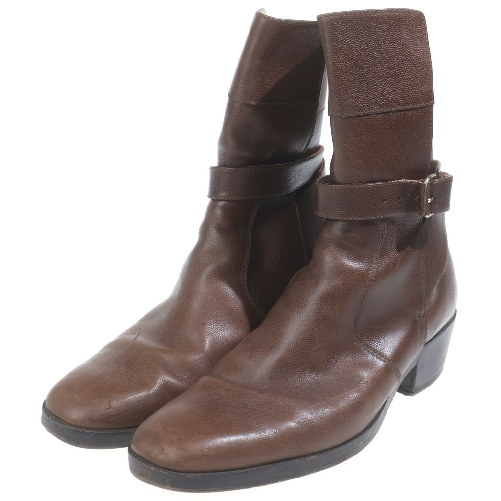 BALENCIAGA(バレンシアガ) Leather Boots レザー ジョニー ショートブーツ ブラウン 23793