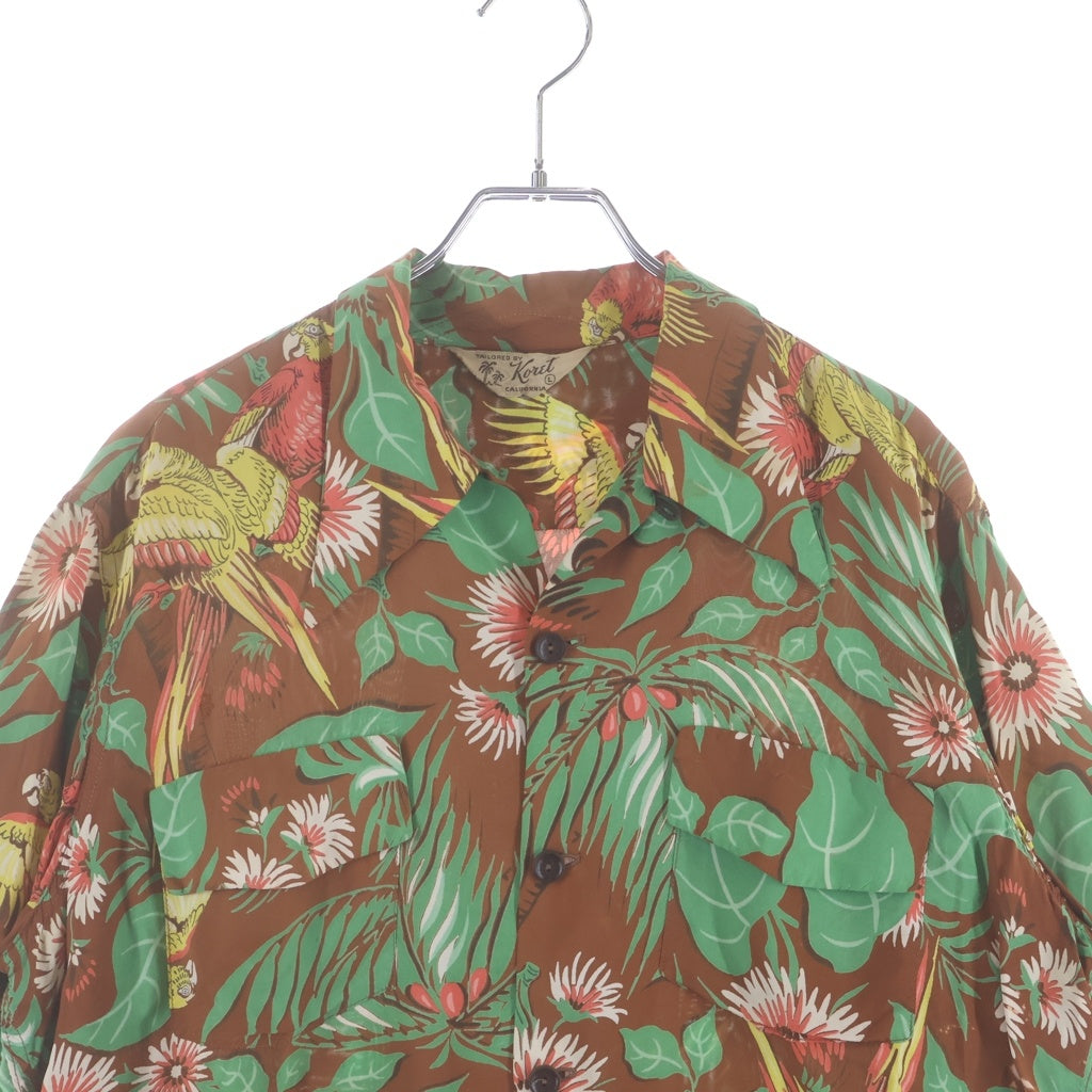 VINTAGE(ヴィンテージ) 40s KORET Hawaiian Shirt ハワイアンシャツ 半袖シャツ アロハシャツ ブラウン