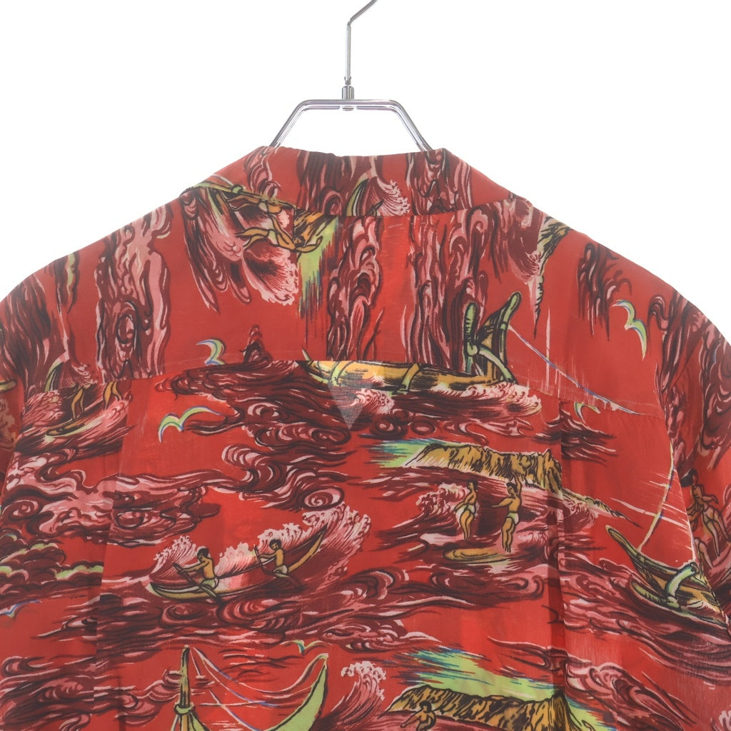 VINTAGE(ヴィンテージ) 50s LUAU Hawaiian Shirt ハワイアンシャツ 半袖シャツ アロハシャツ レッド