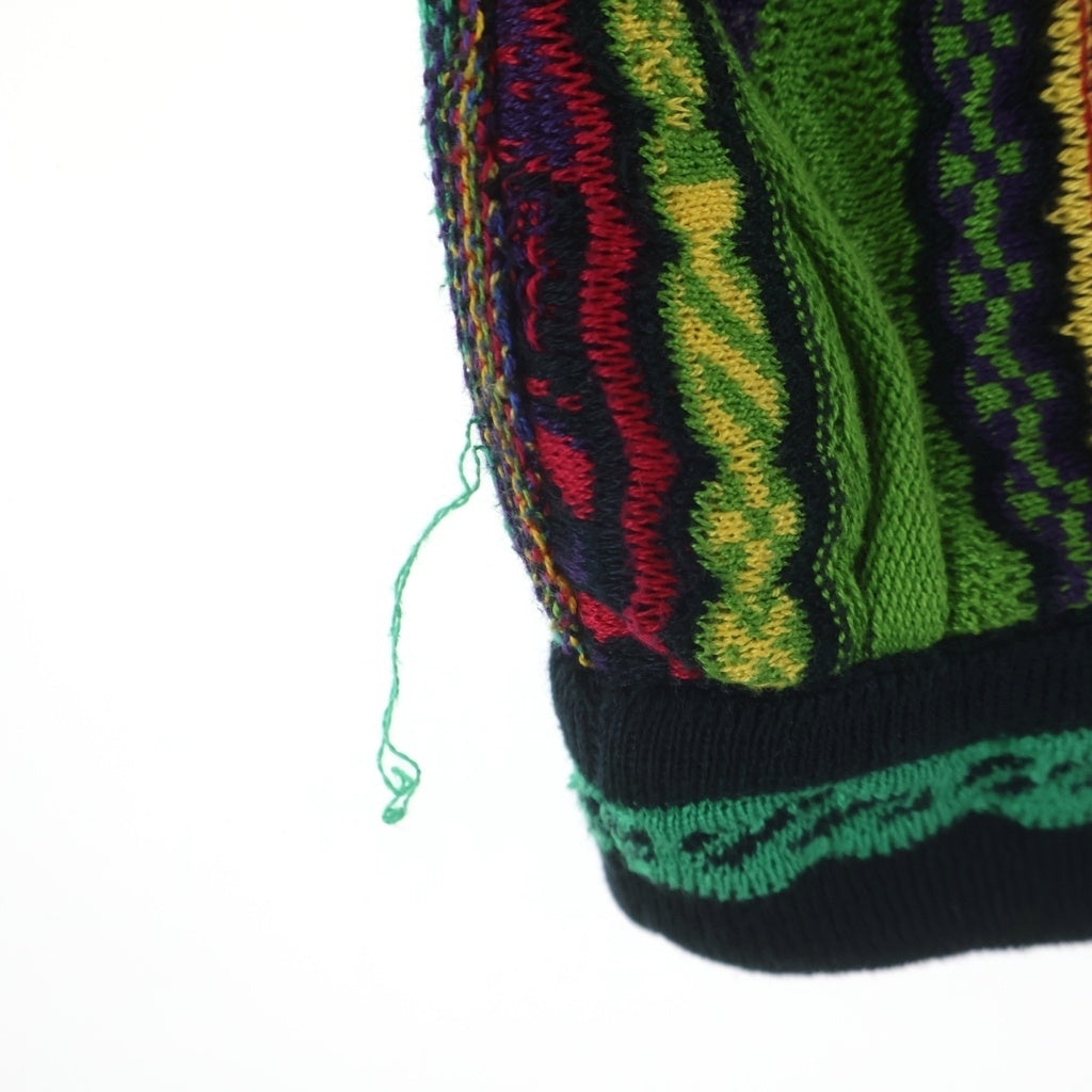 COOGI(クージー) 80-90s VINTAGE 3D KNIT ニット セーター 総柄 コットン オーストラリア製 マルチカラー