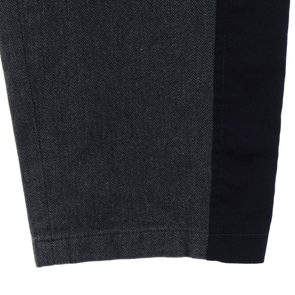 DOLCE & GABBANA(ドルチェアンドガッバーナ) MOTOCROSS PANTS モトクロスパンツ 素材切り替えパンツ コットン ナイロン 白タグ グレー G6DKAT