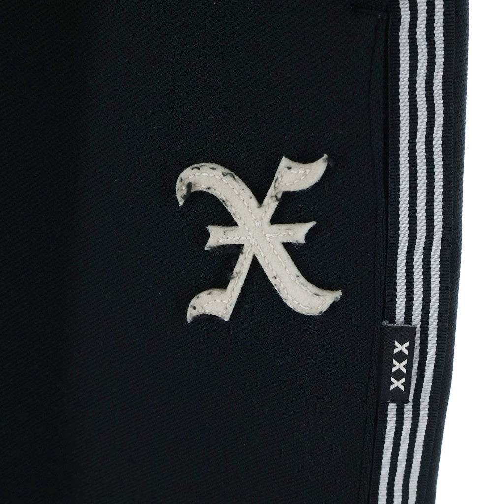 GOD SELECTION XXX(ゴッドセレクショントリプルエックス) X PATCH SIDELINE PANTS GX-S24-PT-01 Xパッチ サイドライン ジャージパンツ ブラック